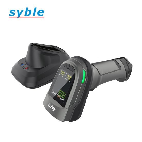 Syble 2D Industrial Wireless with Display Screen and Cradle Scanner XB-D68T